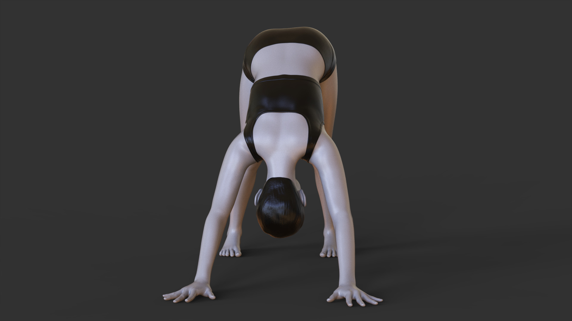 Yoga Pose - Down dog pose - Adho Mukha Svanasana 3D print model_7