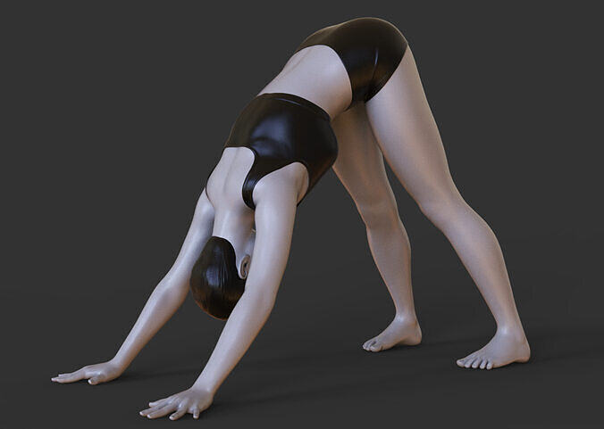 Yoga Pose - Down dog pose - Adho Mukha Svanasana 3D print model