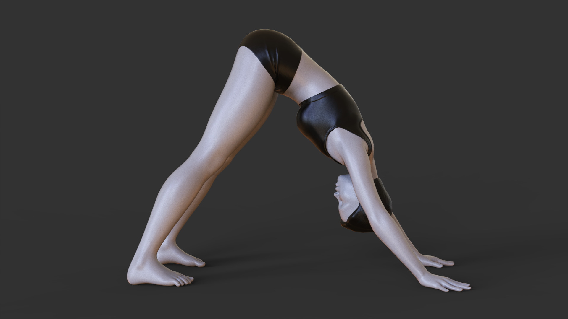 Yoga Pose - Down dog pose - Adho Mukha Svanasana 3D print model_5