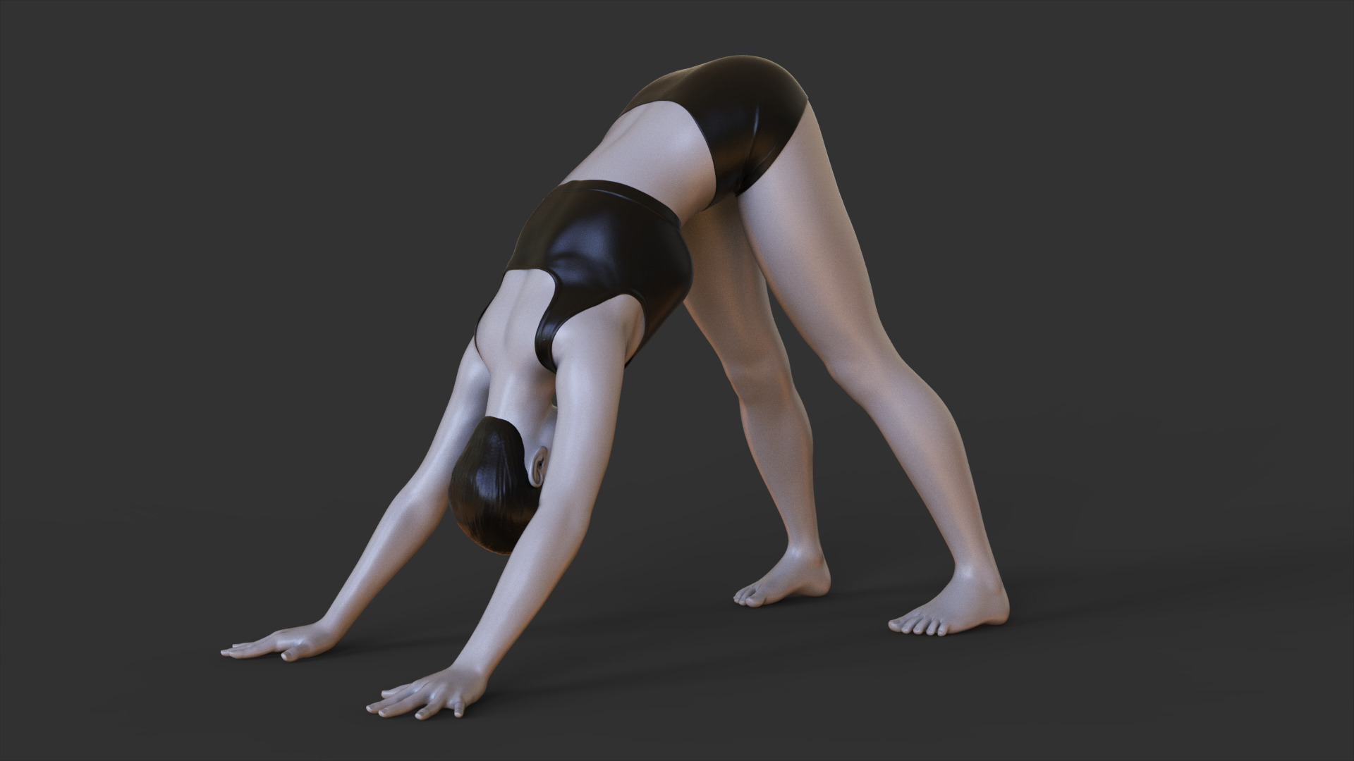 Yoga Pose - Down dog pose - Adho Mukha Svanasana 3D print model_8