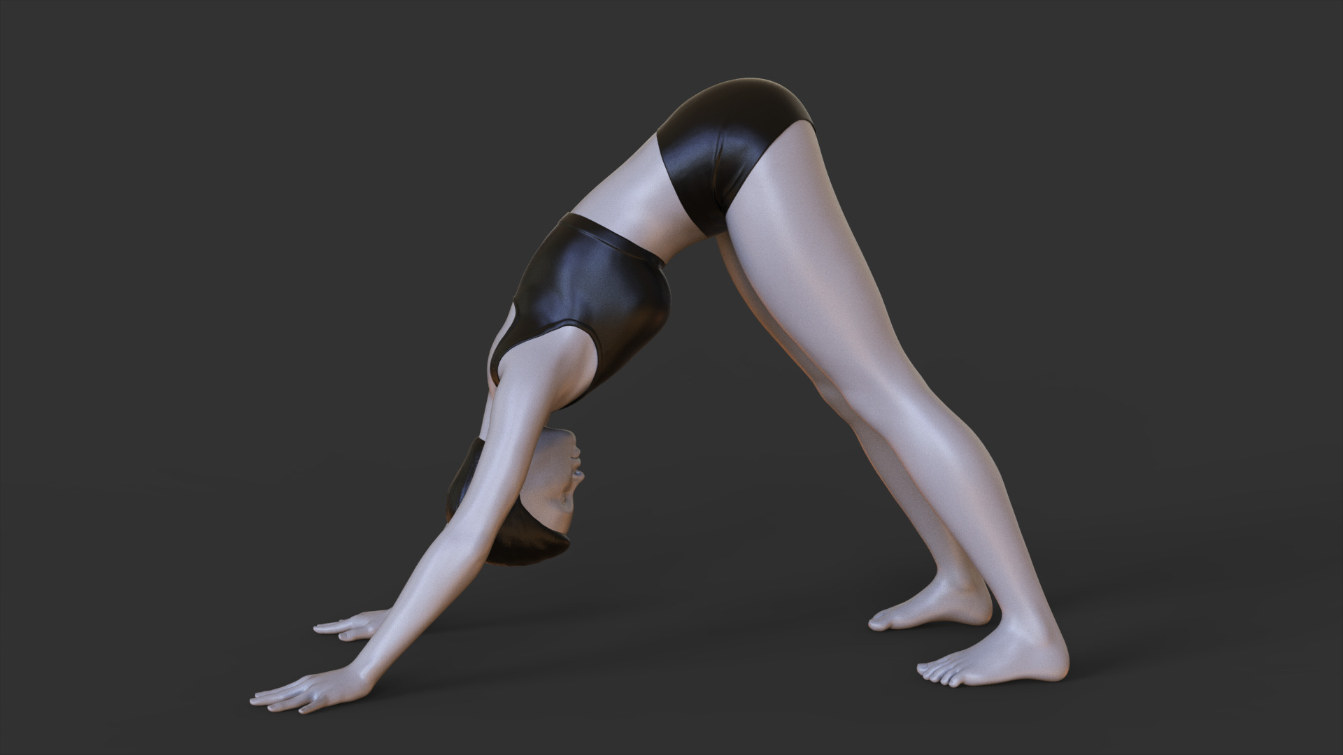 Yoga Pose - Down dog pose - Adho Mukha Svanasana 3D print model_1