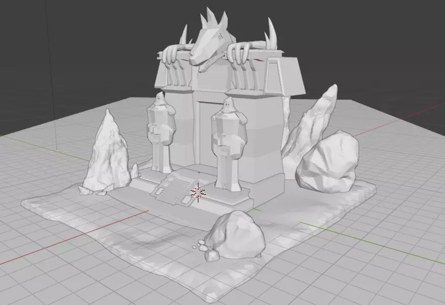 Dark Portal Low-poly 3D model_0