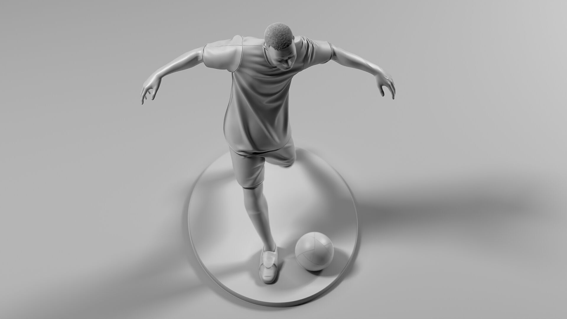 Footballer 05 FootStrike 07 Stl 3D print model_7