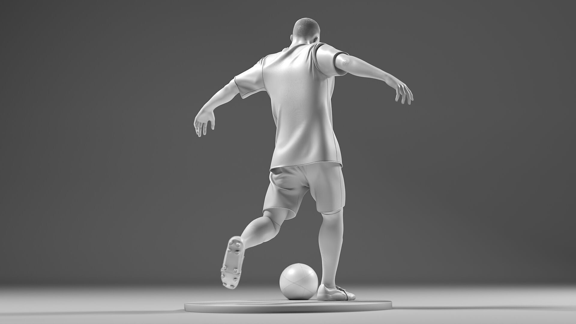 Footballer 05 FootStrike 07 Stl 3D print model_5