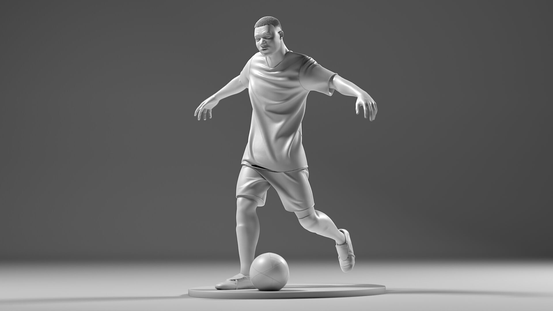 Footballer 05 FootStrike 07 Stl 3D print model_2