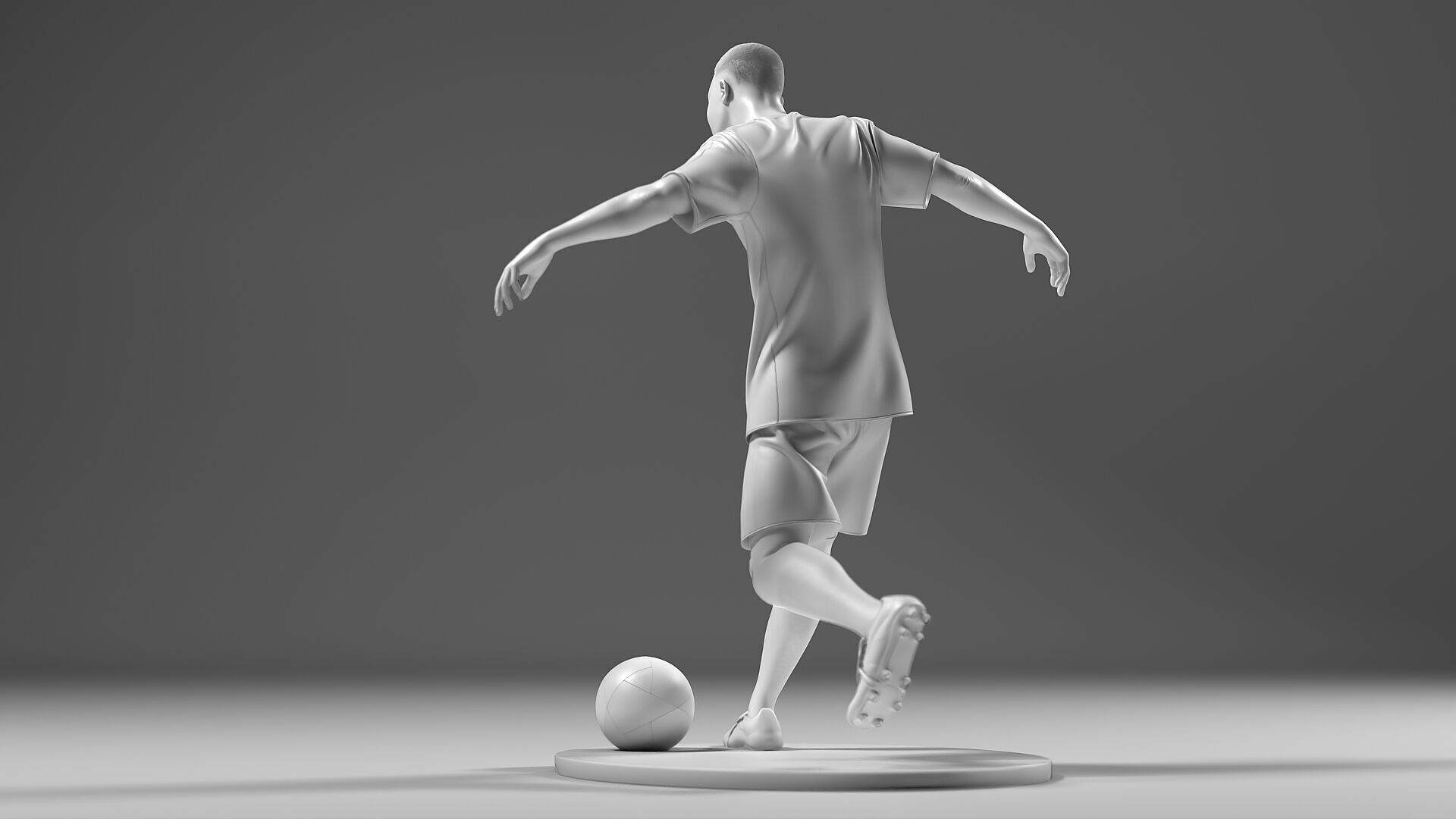 Footballer 05 FootStrike 07 Stl 3D print model_4