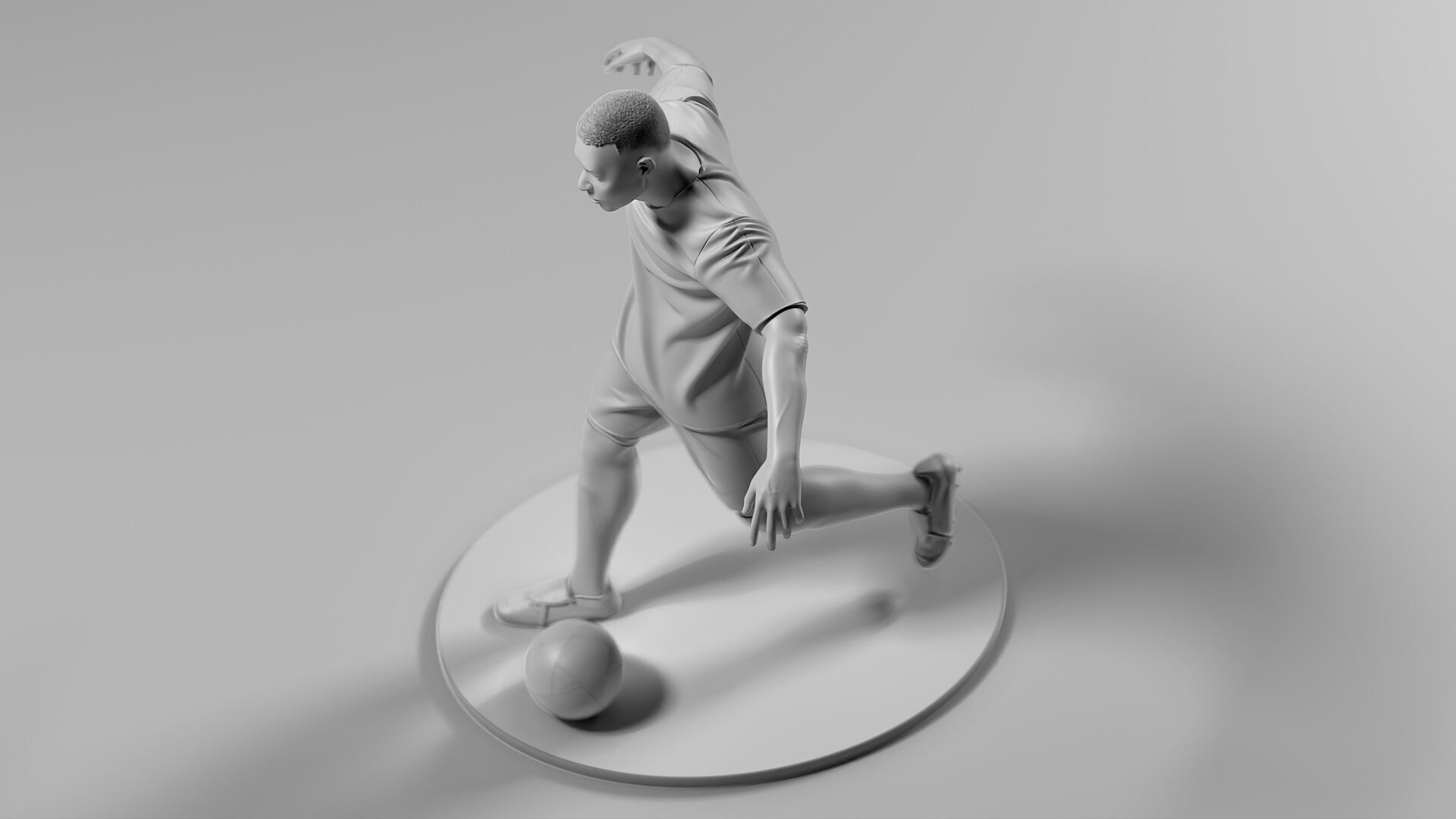 Footballer 05 FootStrike 07 Stl 3D print model_8