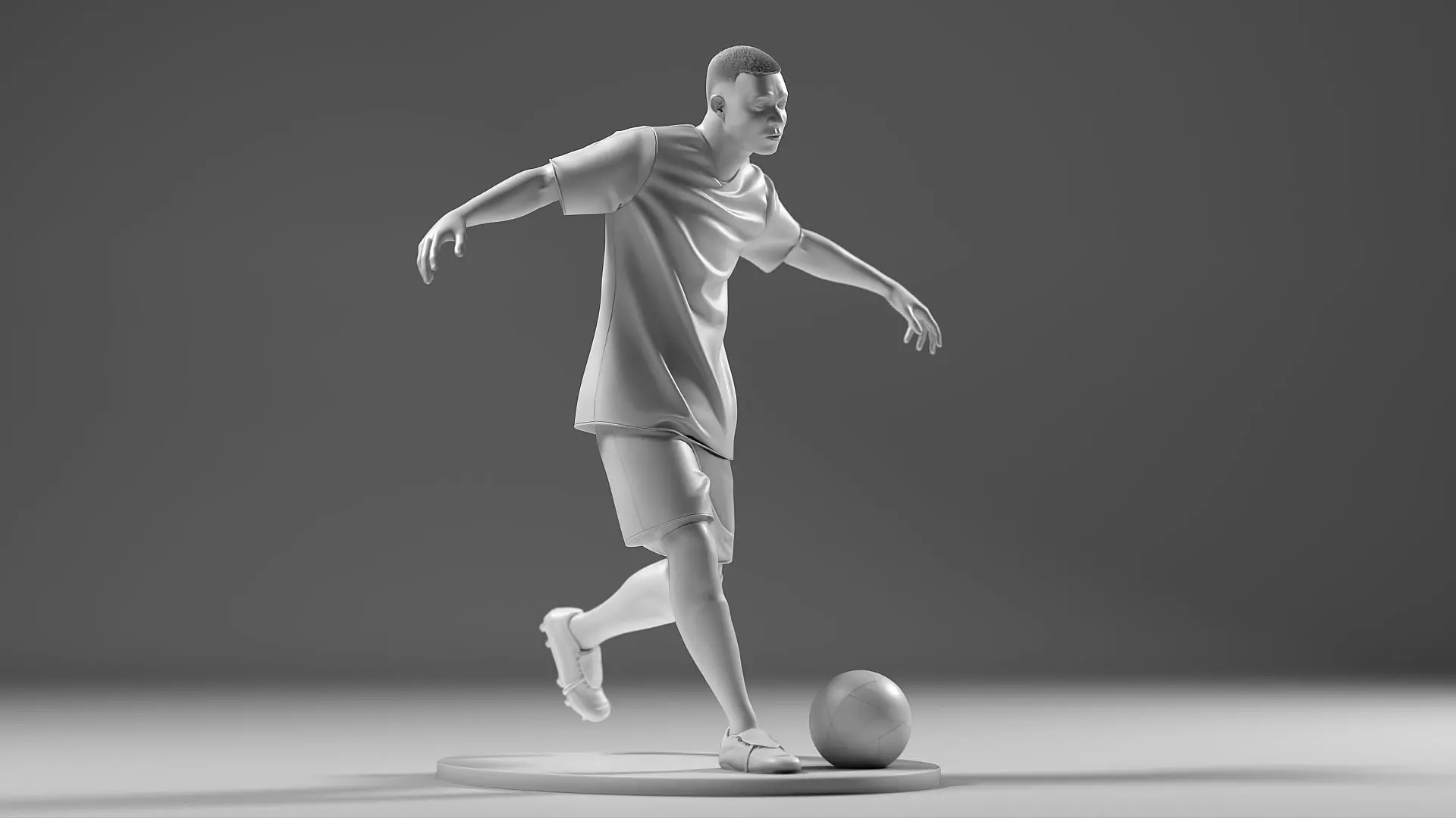 Footballer 05 FootStrike 07 Stl 3D print model_0