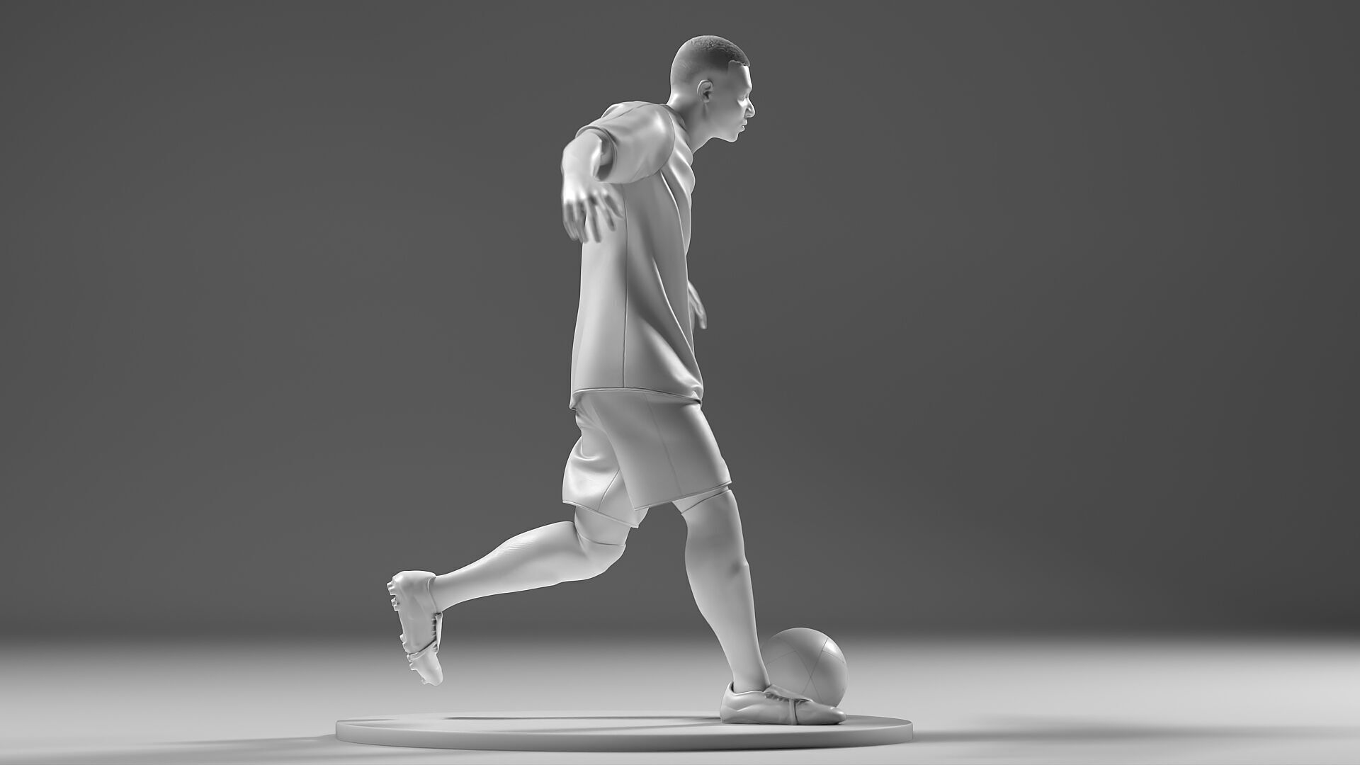 Footballer 05 FootStrike 07 Stl 3D print model_6
