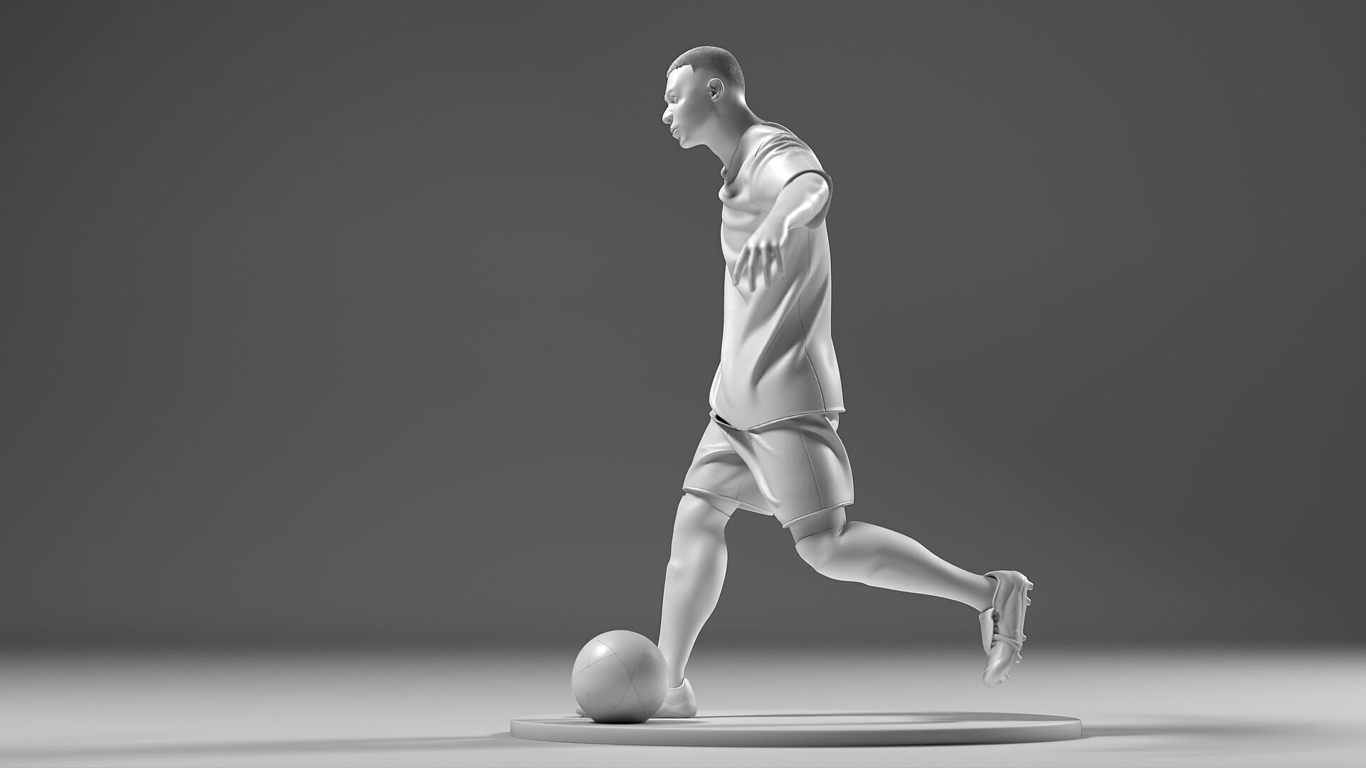 Footballer 05 FootStrike 07 Stl 3D print model_3