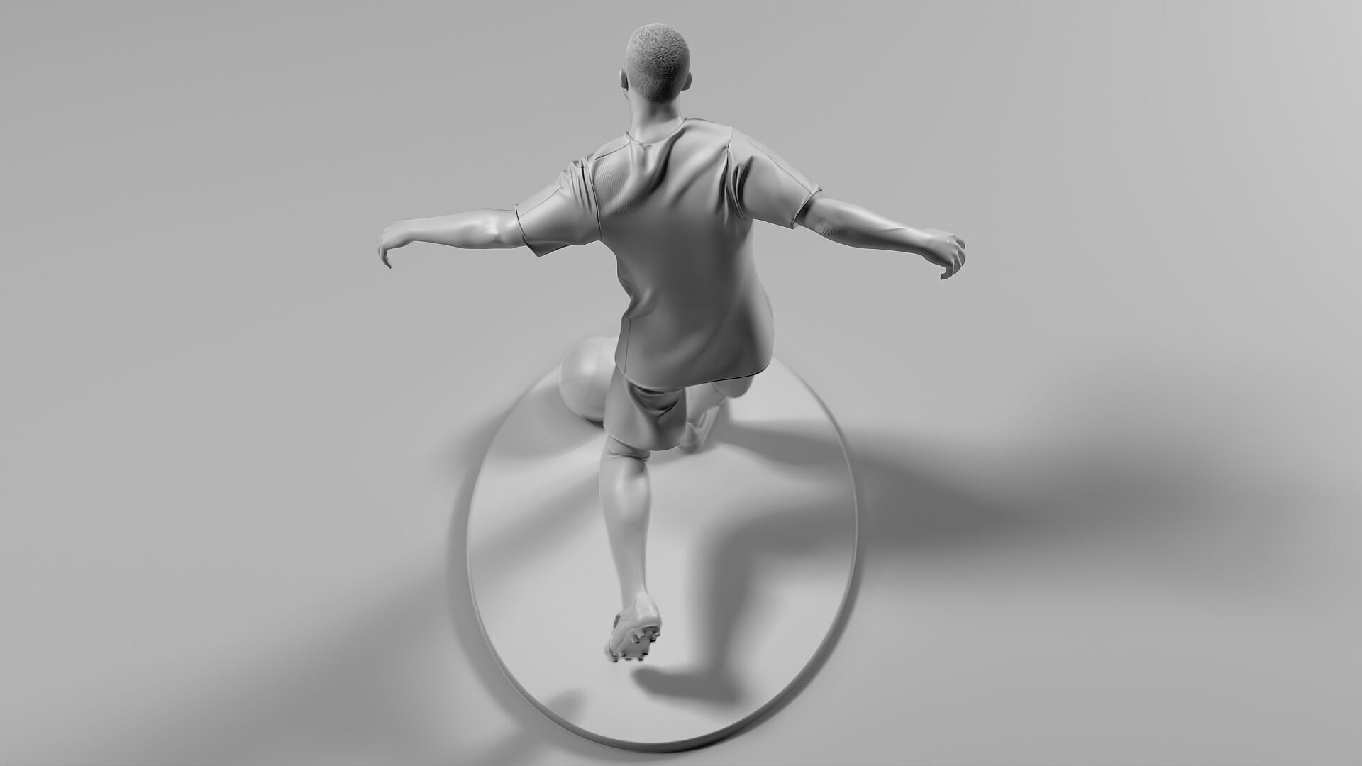 Footballer 05 FootStrike 07 Stl 3D print model_9