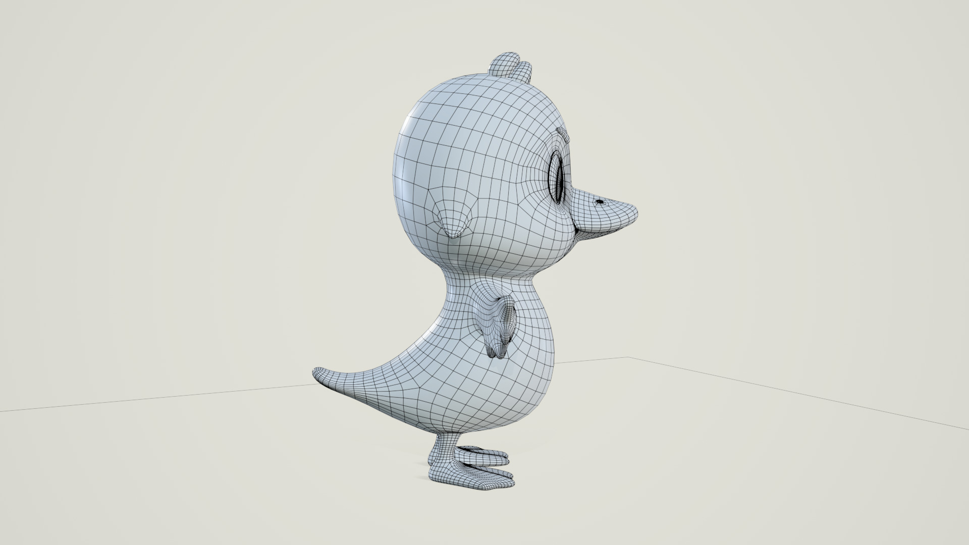 Cartoon Duck 3D model_19