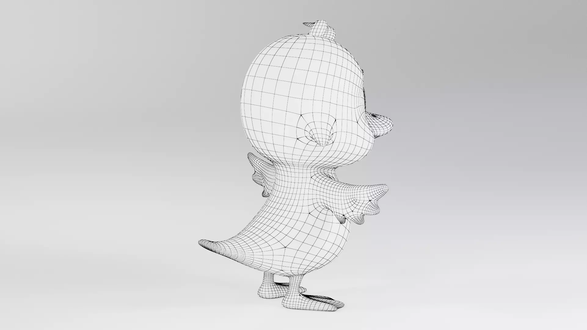Cartoon Duck 3D model_12