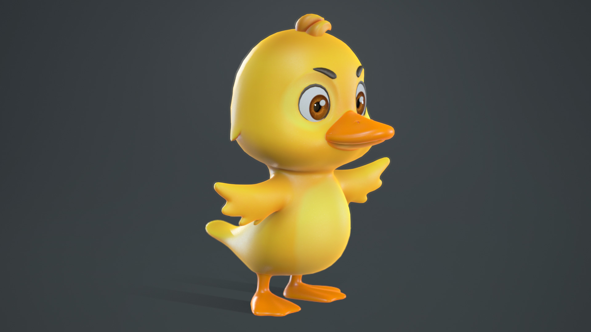 Cartoon Duck 3D model_15
