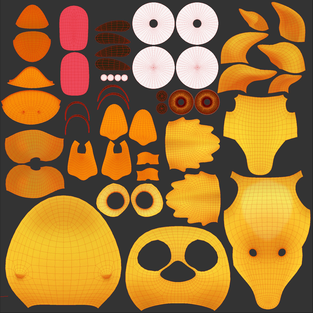 Cartoon Duck 3D model_21