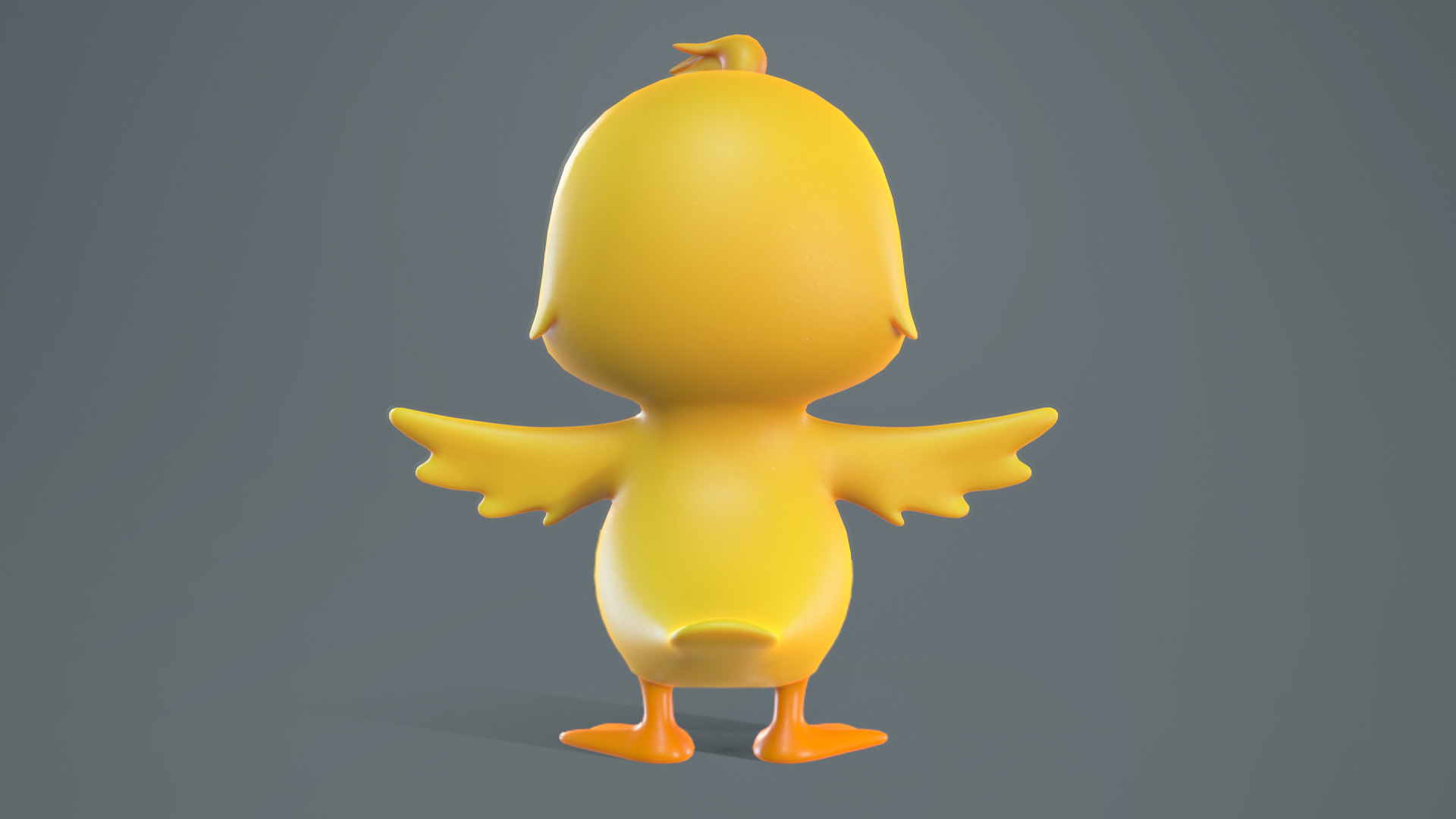Cartoon Duck 3D model_7