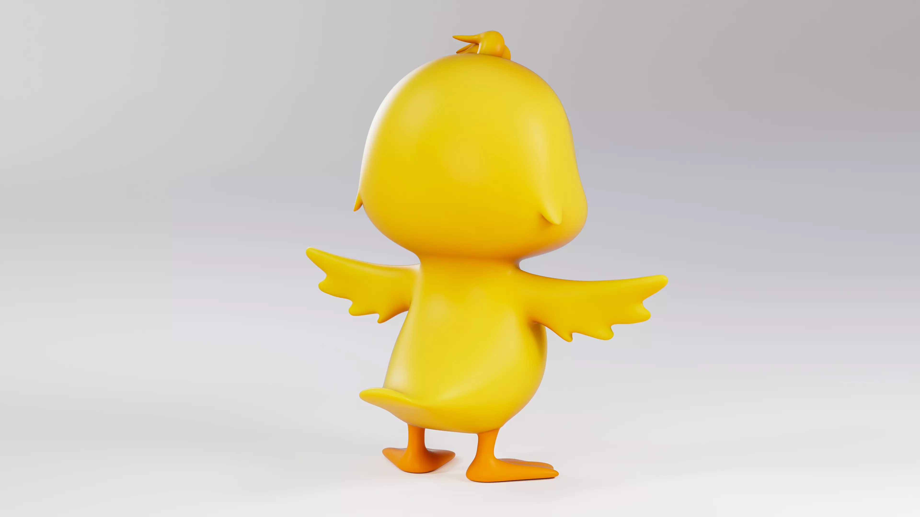 Cartoon Duck 3D model_5