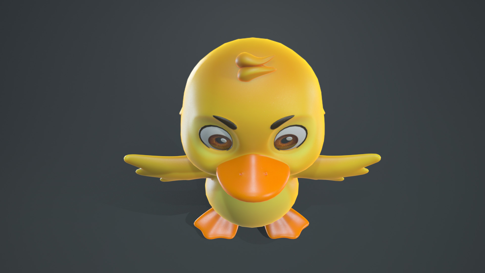Cartoon Duck 3D model_8