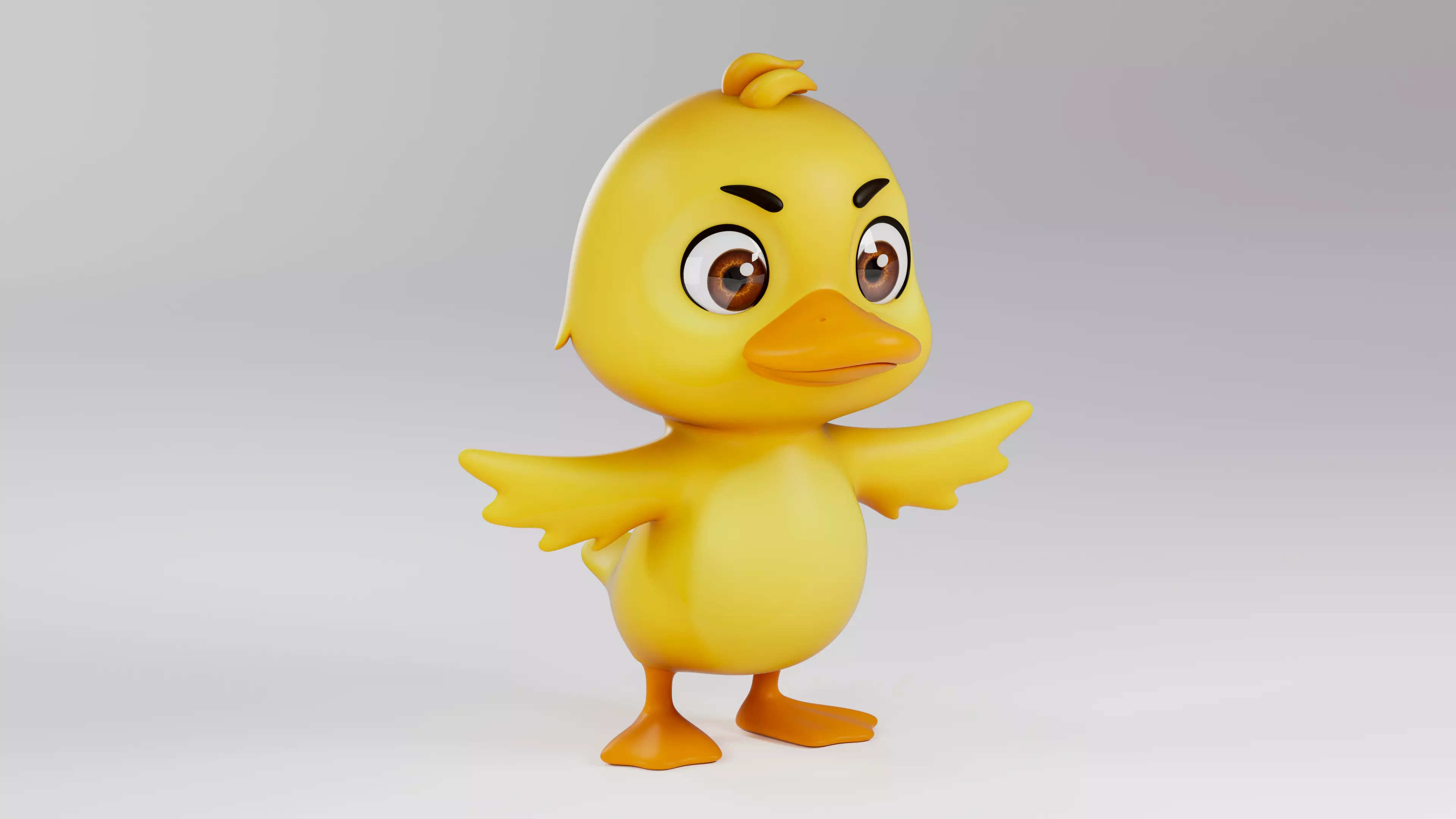 Cartoon Duck 3D model_0
