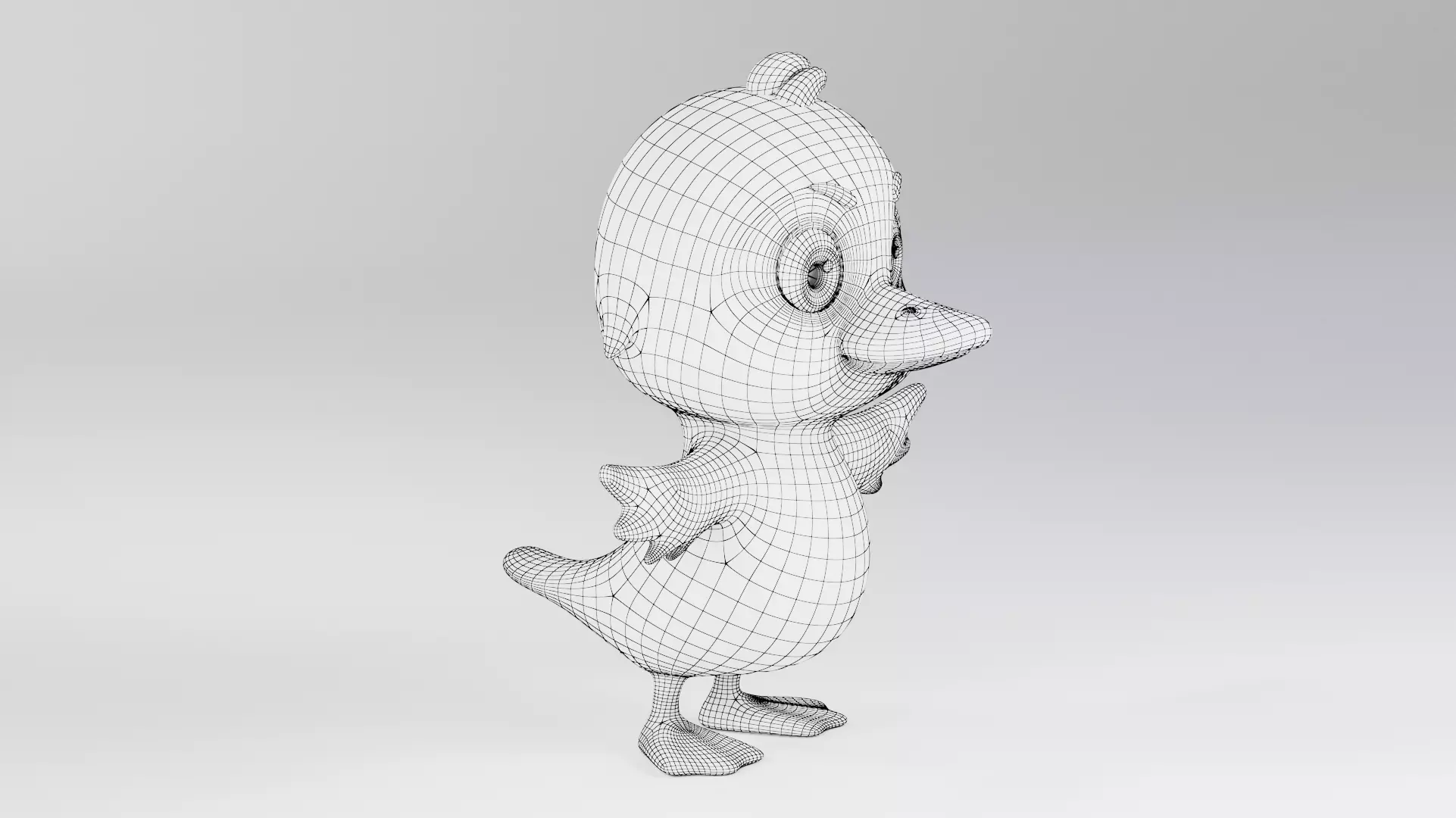 Cartoon Duck 3D model_11