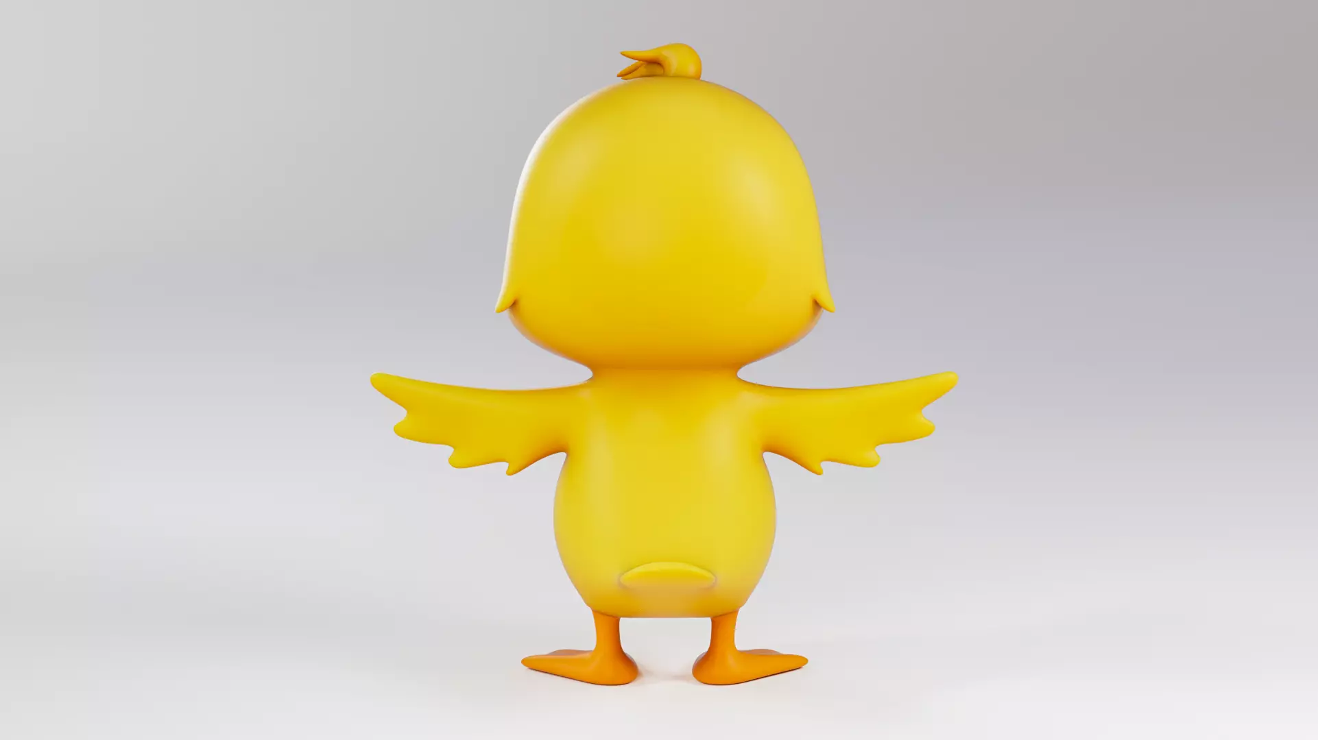 Cartoon Duck 3D model_6