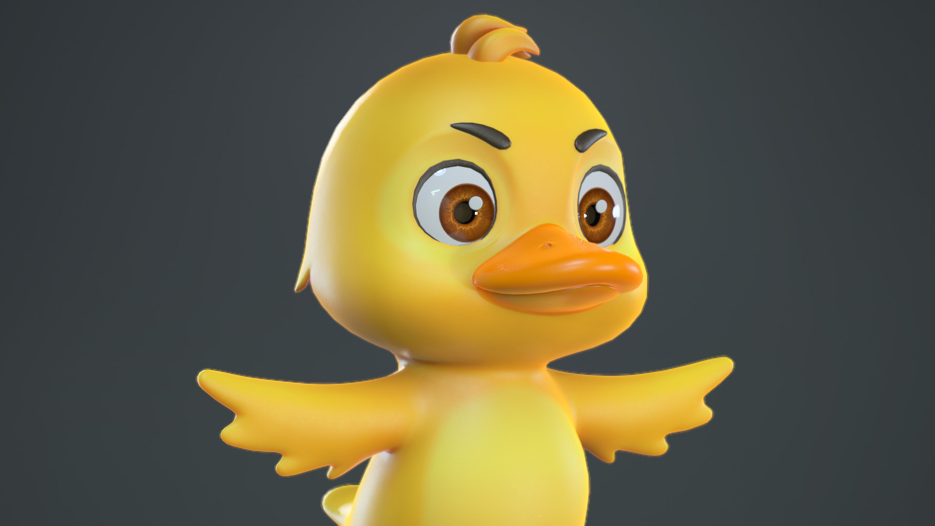 Cartoon Duck 3D model_14