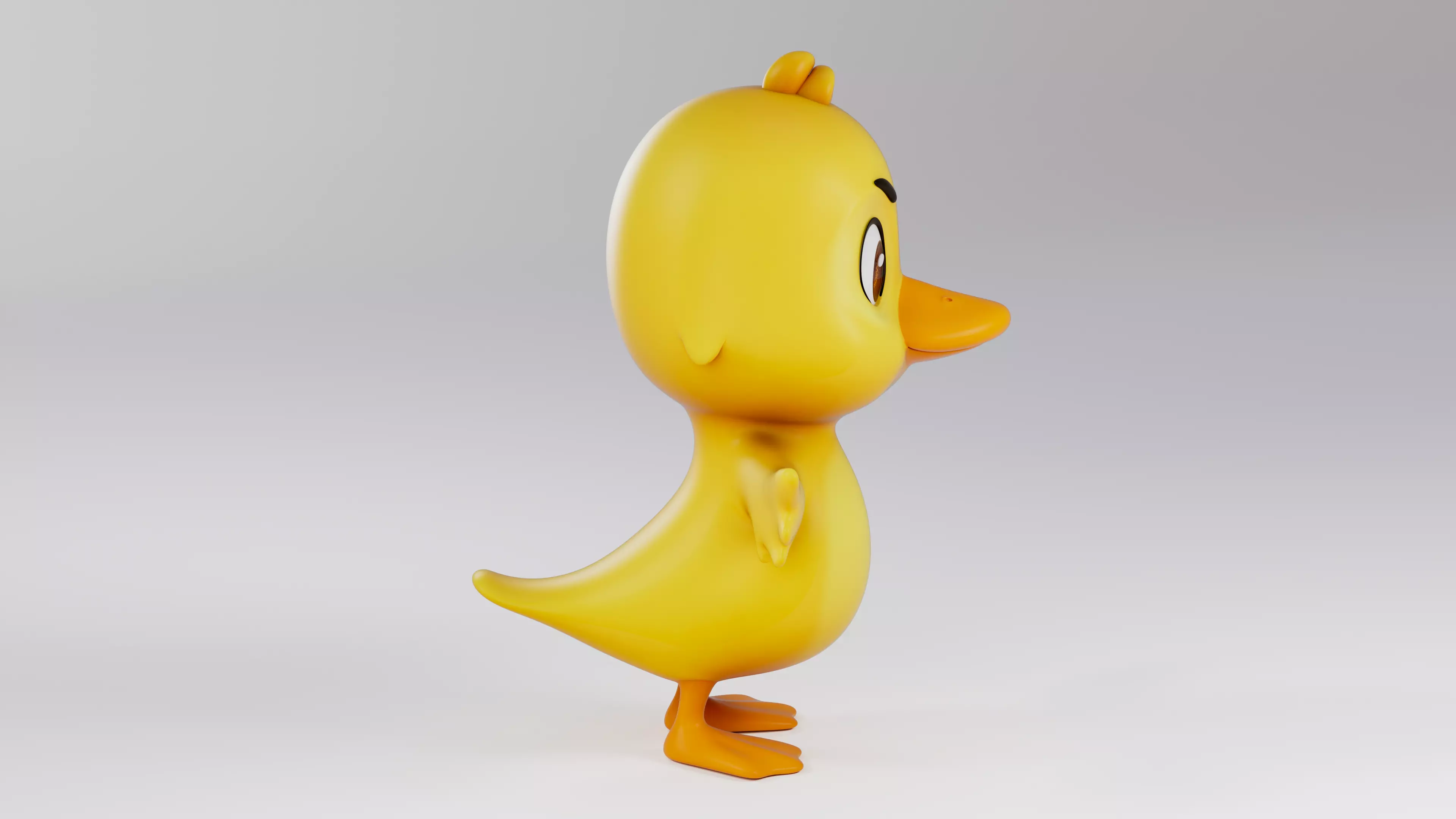 Cartoon Duck 3D model_4