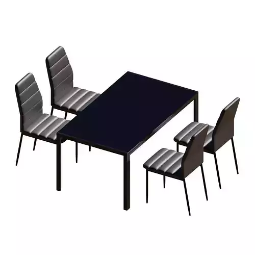 Black Dining Table Set