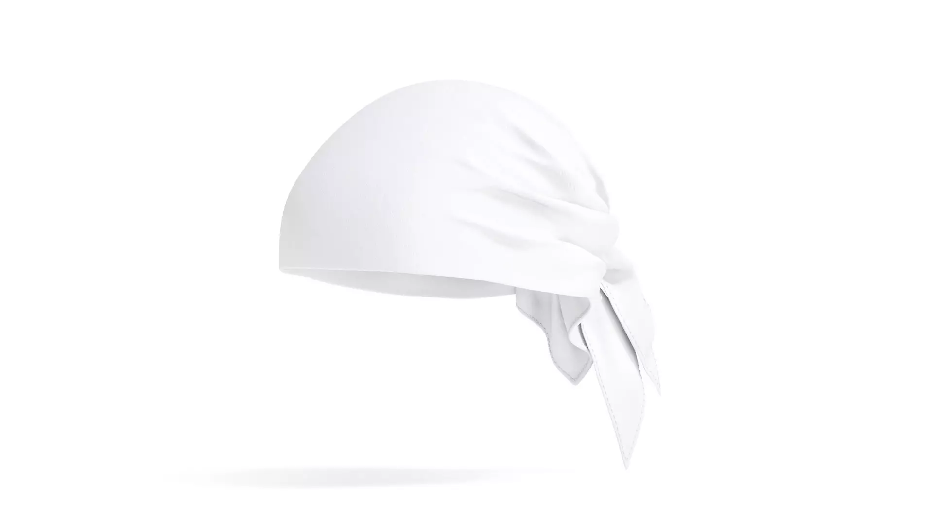 Head Wrap White Bandana - fabric hipster kerchief 3D model