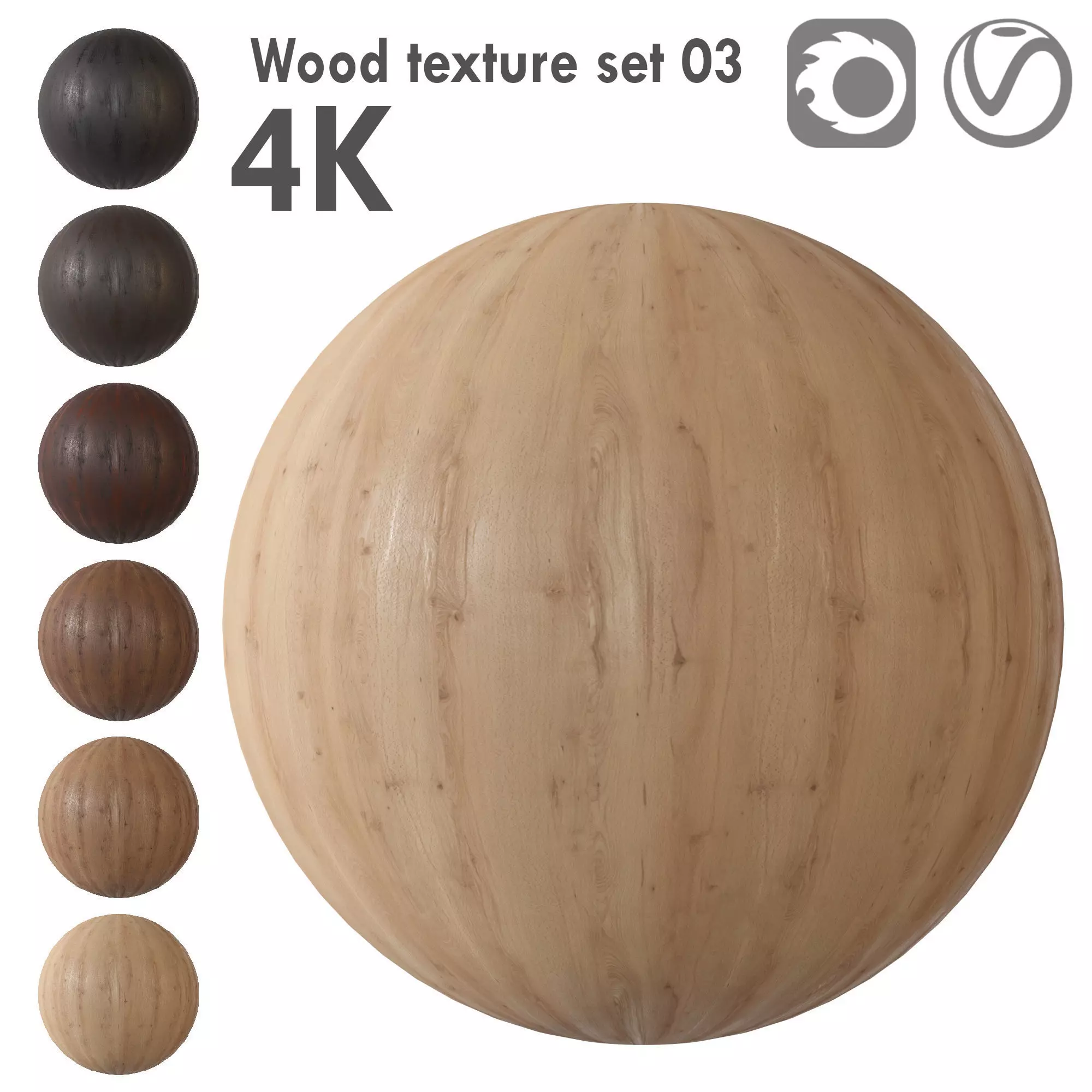 Wood Texture set 03 3D model