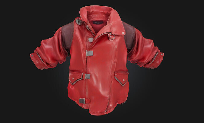 Red Leather Jacket Bold Outerwear Model for Fashion 3D model