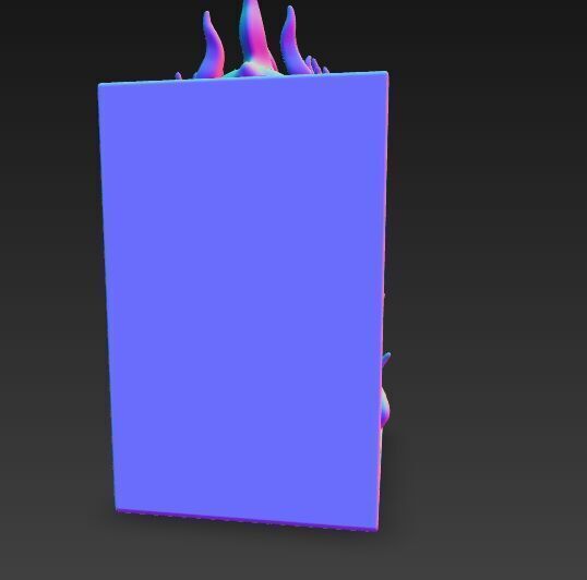 Flaming Skull Bust Bookend 3D model_19
