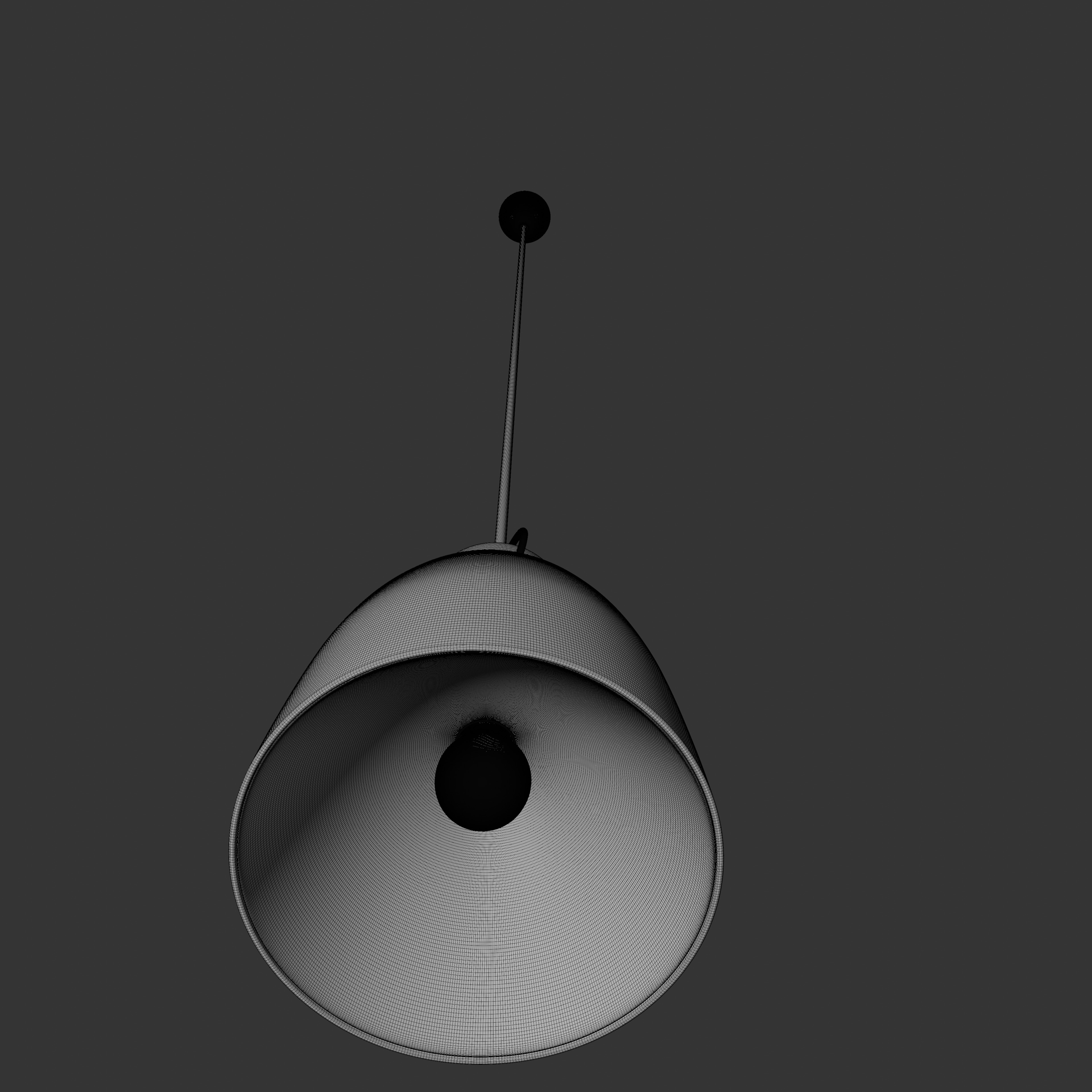 Realistic Simple Kitchen Pendant Lamp 3D model_4