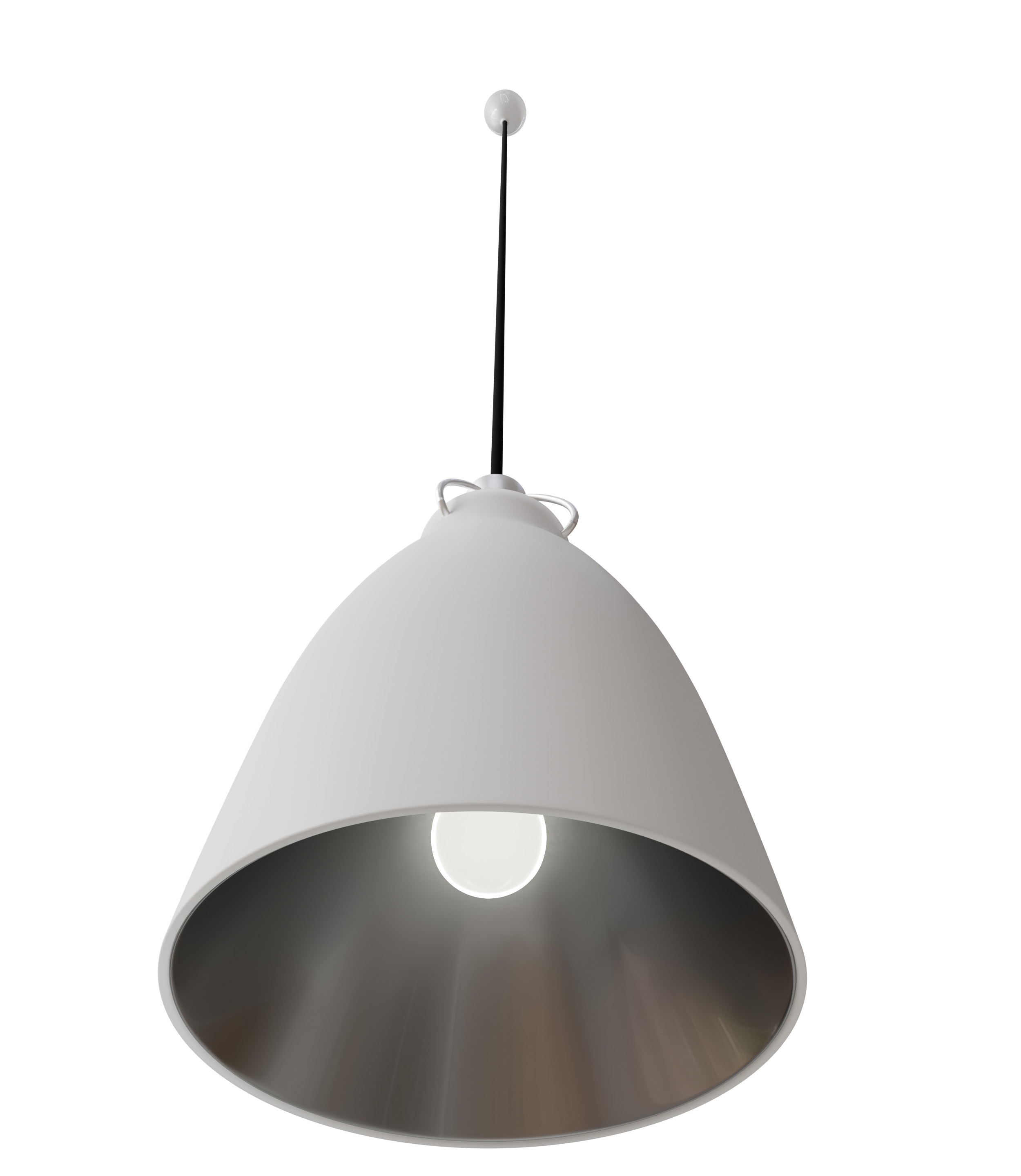 Realistic Simple Kitchen Pendant Lamp 3D model_1