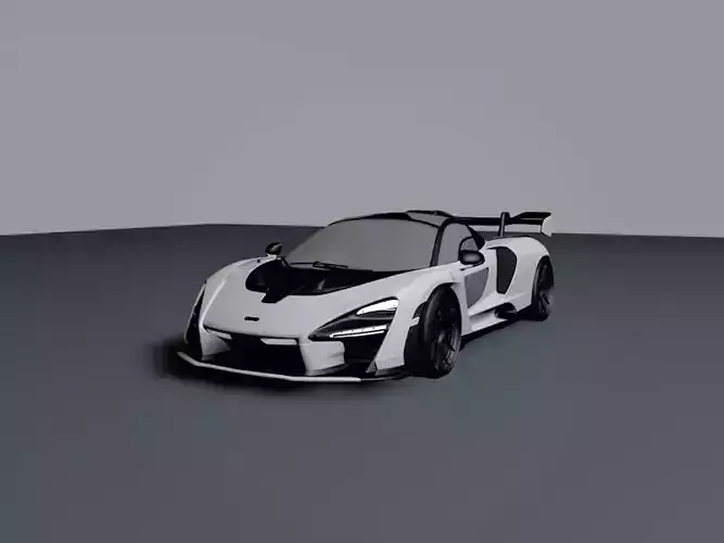 mclarren senna white color made in cinema 4d