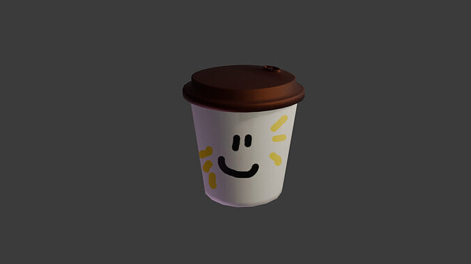 Coffee cup Low-poly 3D model
