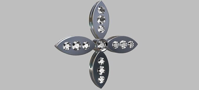 Navetes Star Earring 3D print model