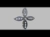 Navetes Star Earring 3D print model_1