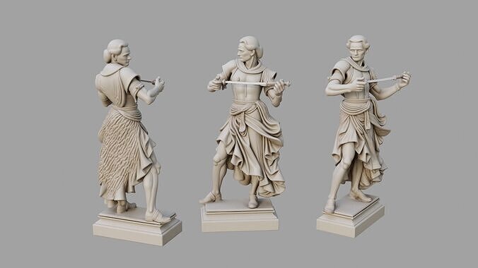Sand Man Statue Low-poly 3D model