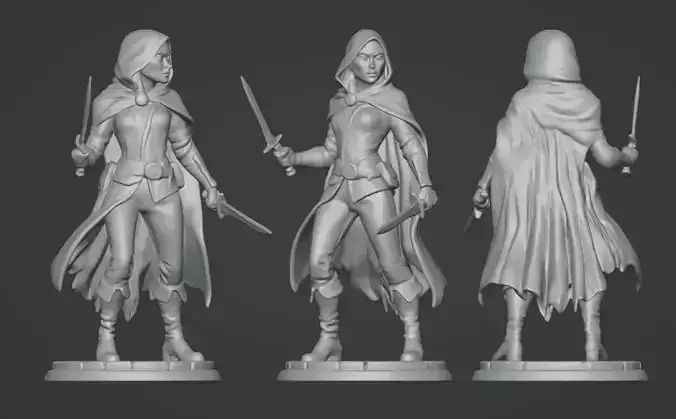 Aeris Nocthara - Stylized Moonlit Rogue Bust