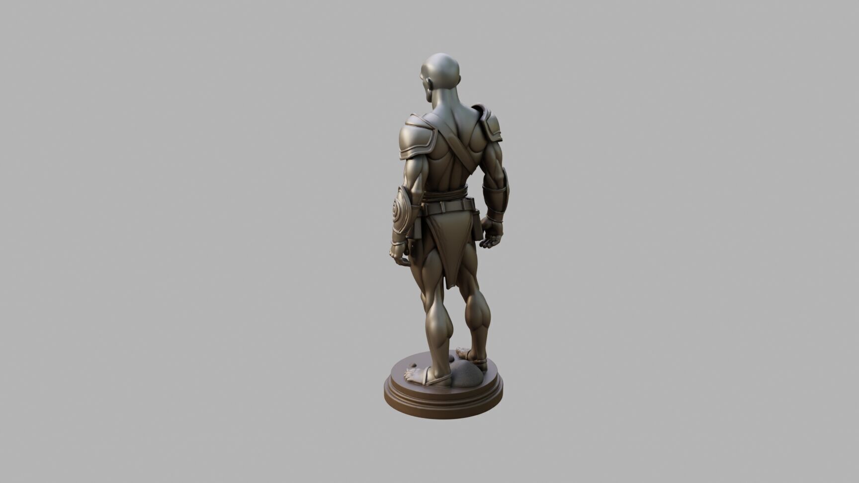 Iron Statue Low-poly 3D model_4