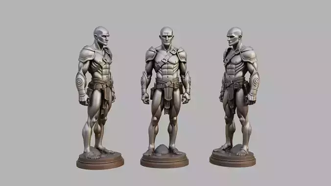 Iron Statue Low-poly 3D model Iron Statue Low-poly 3D model