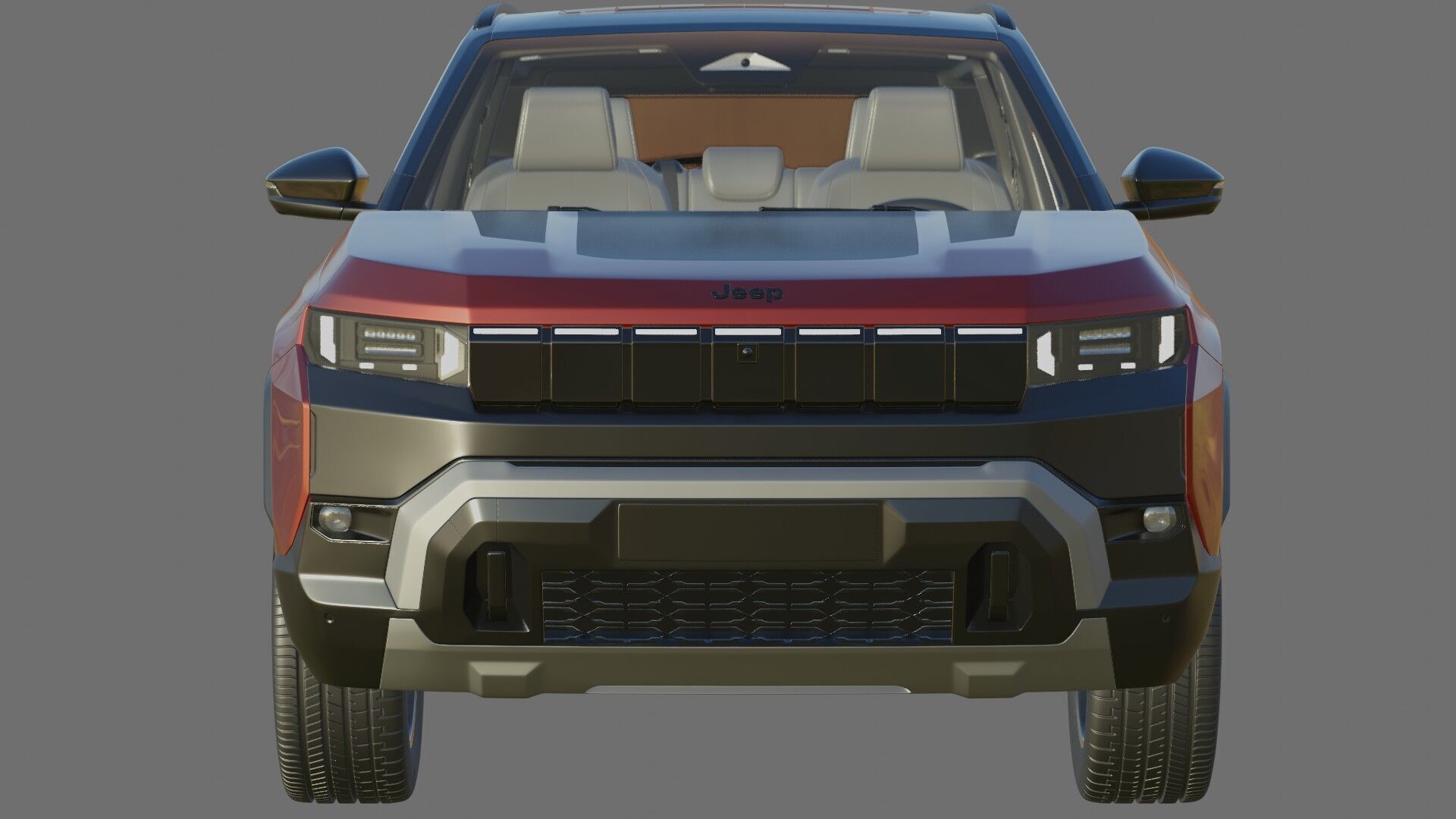 Jeep Compass 2026 with interior 3D model_23