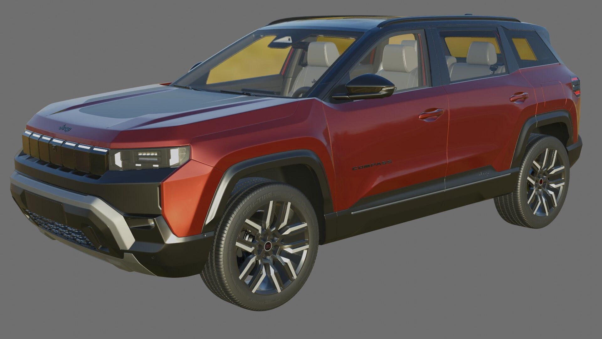 Jeep Compass 2026 with interior 3D model_20