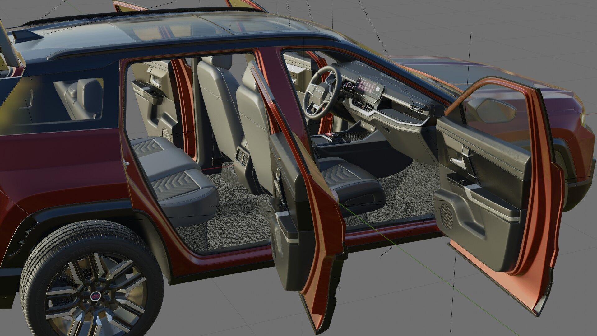 Jeep Compass 2026 with interior 3D model_28