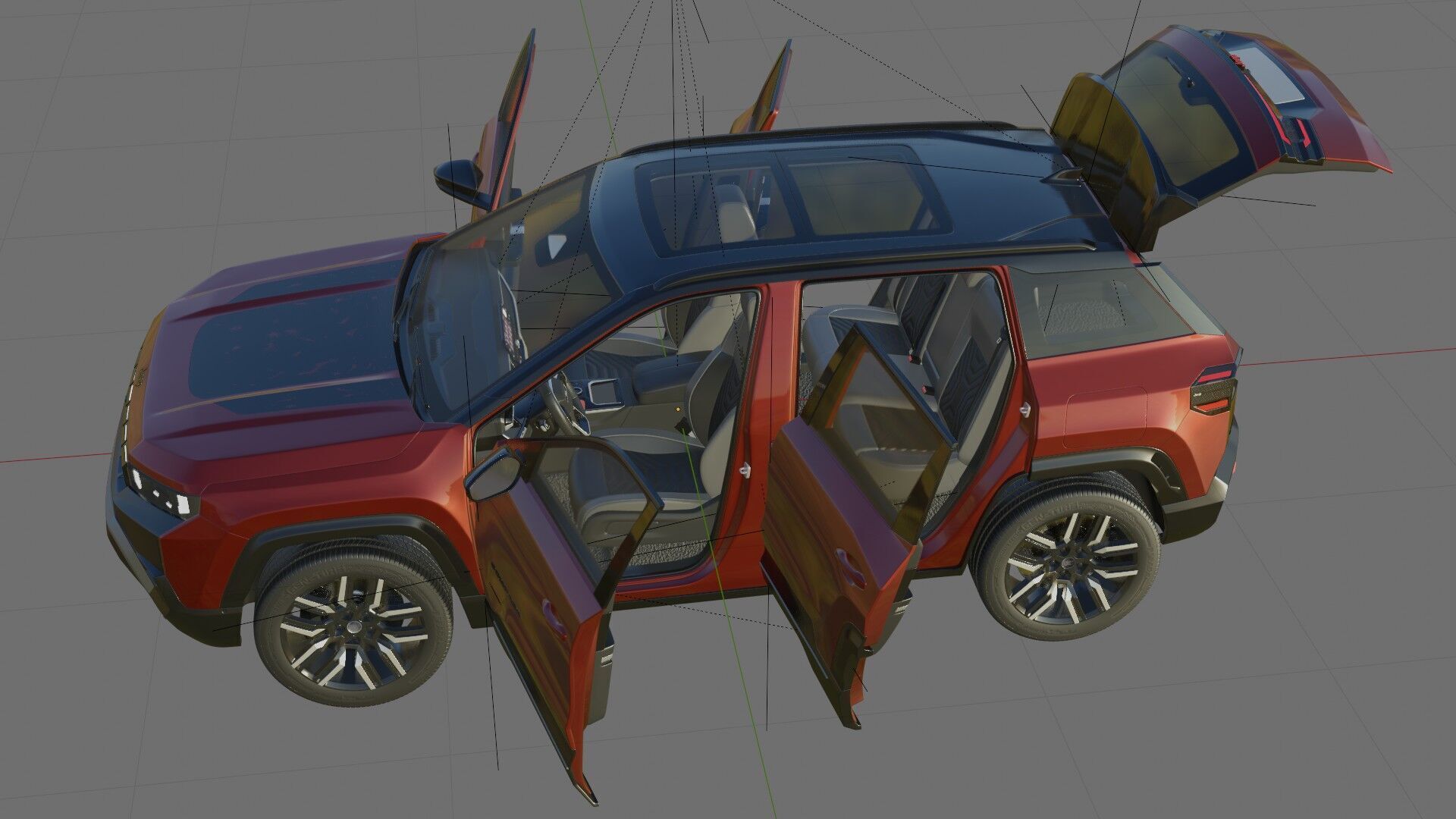 Jeep Compass 2026 with interior 3D model_30