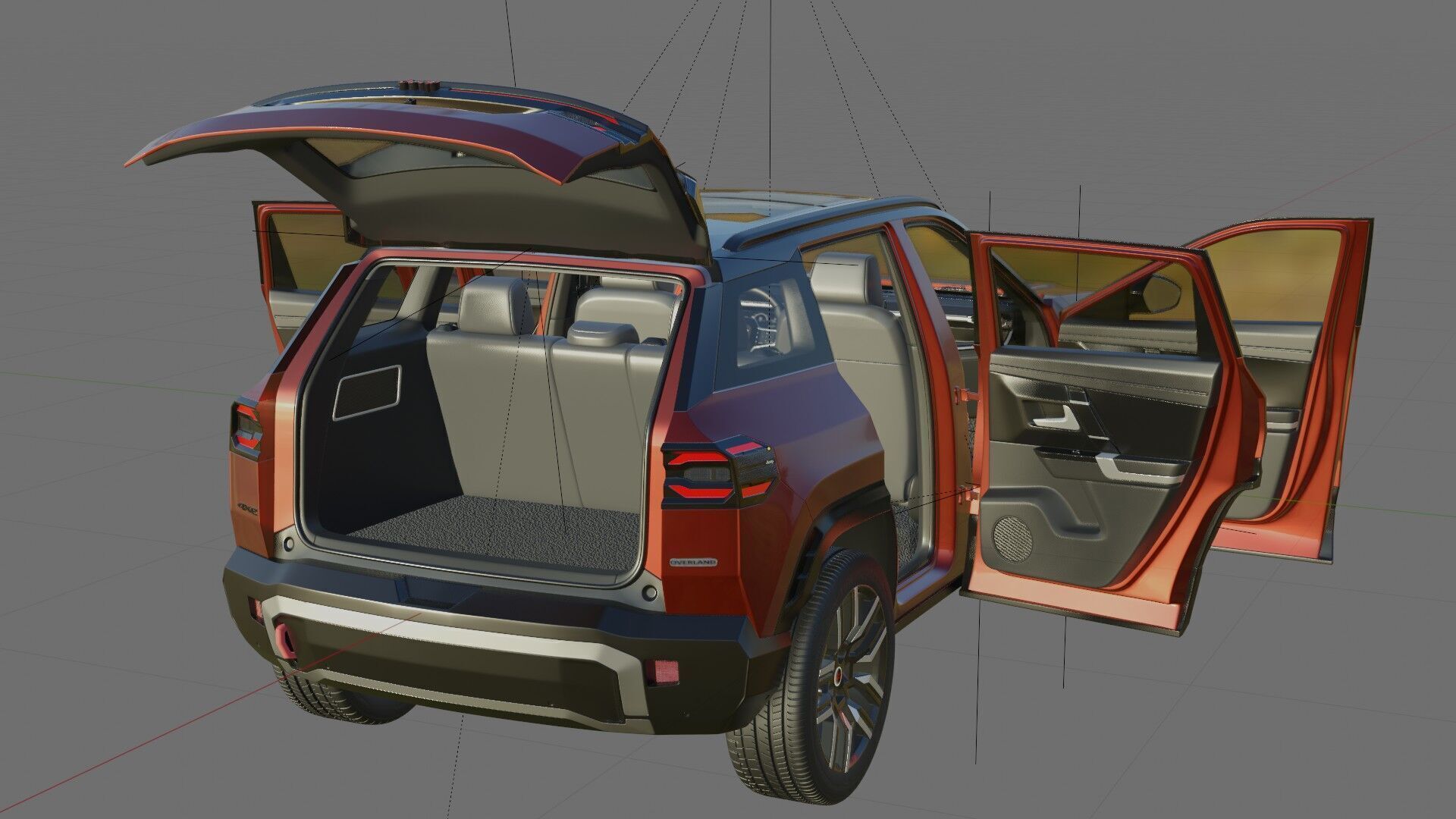Jeep Compass 2026 with interior 3D model_29