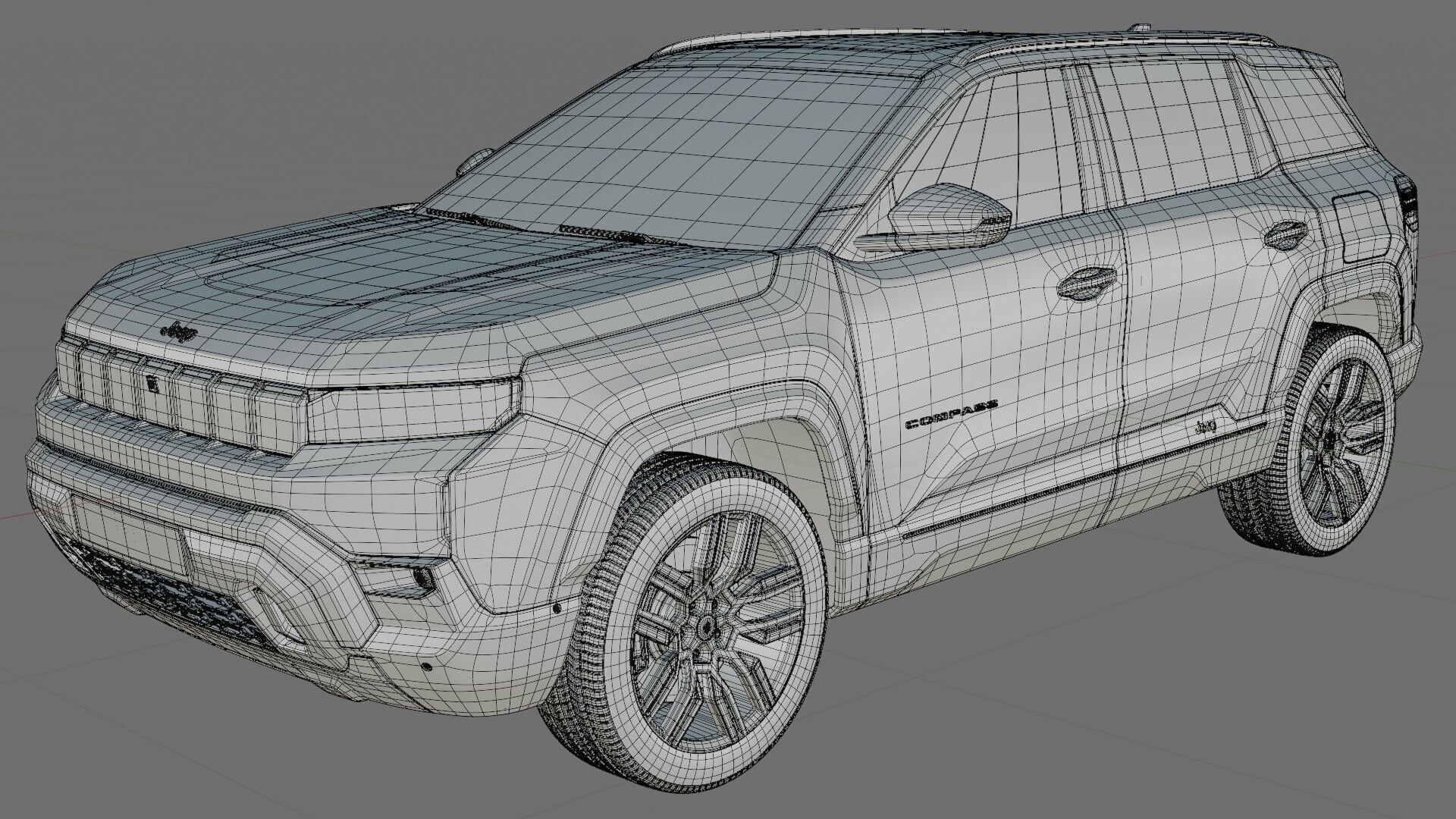 Jeep Compass 2026 with interior 3D model_32