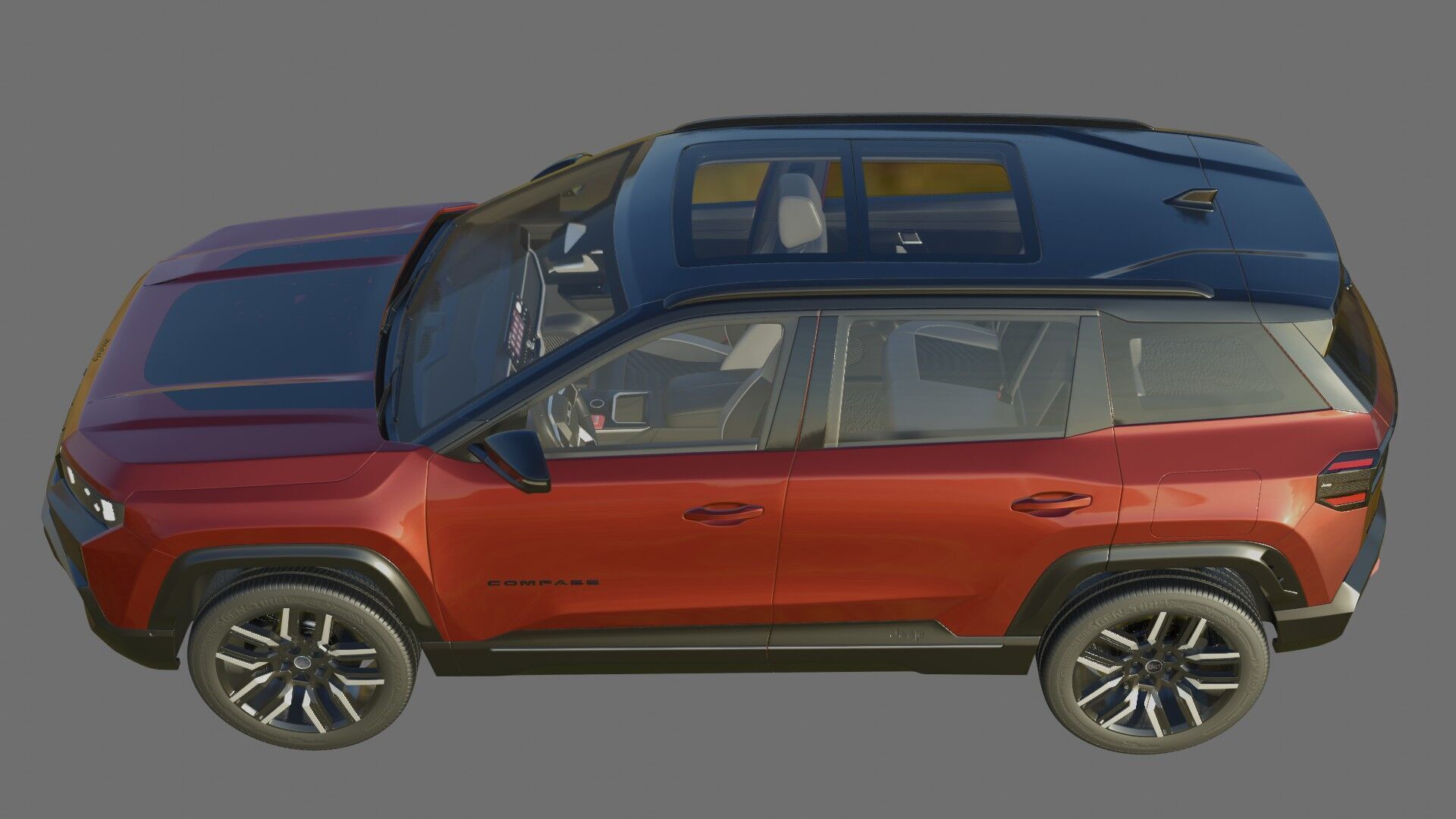 Jeep Compass 2026 with interior 3D model_22