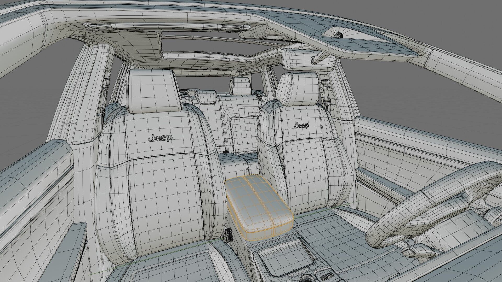 Jeep Compass 2026 with interior 3D model_37
